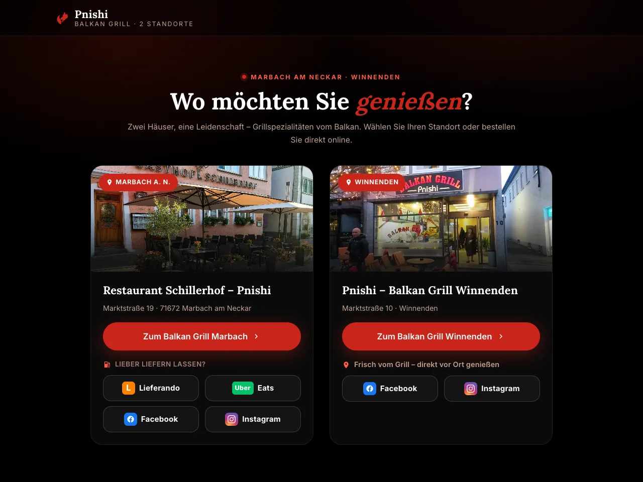 Pnishi Balkan Grill, Winnenden und Marbach